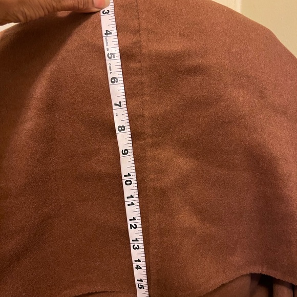 Double faced crop Jacket by House of Harlow 1960. Brown wool blend. Hip & sporty - Picture 9 of 11